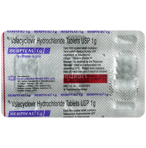 herpival 1000mg tablet 3's